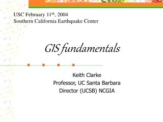 GIS fundamentals