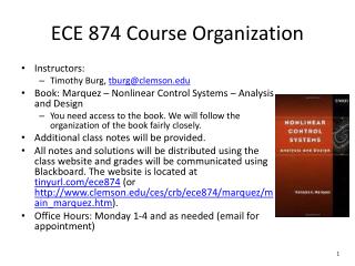ECE 874 Course Organization