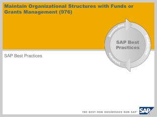 Maintain Organizational Structures with Funds or Grants Management (976)
