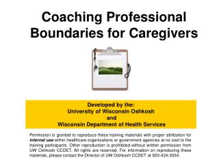 Coaching Professional Boundaries for Caregivers