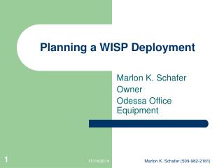 Planning a WISP Deployment
