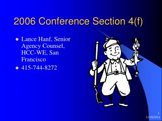 2006 Conference Section 4(f)