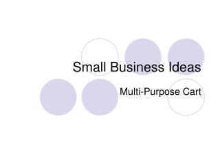 Small Business Ideas