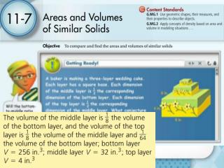 11-7 Areas and Volumes of similar solids