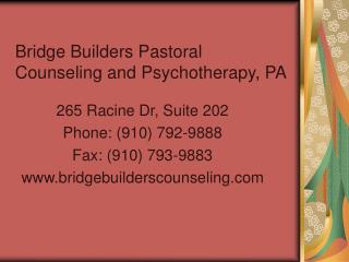 Bridge Builders Pastoral Counseling and Psychotherapy, PA
