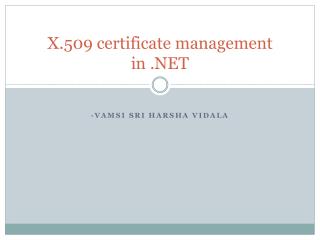 X.509 certificate management in .NET