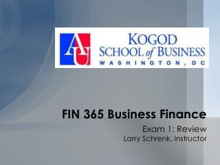 FIN 365 Business Finance