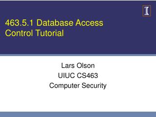 463.5.1 Database Access Control Tutorial