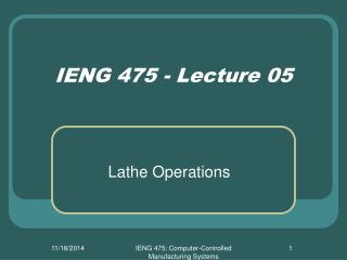 IENG 475 - Lecture 05