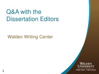 Q&amp;A with the Dissertation Editors