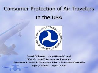 Consumer Protection of Air Travelers in the USA