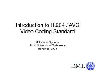 Scope of video coding standardization