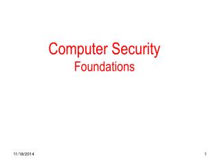 Computer Security Foundations