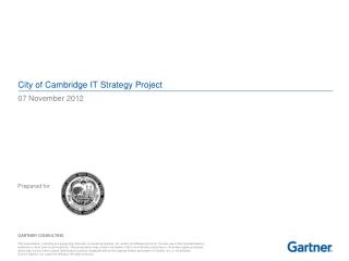 City of Cambridge IT Strategy Project