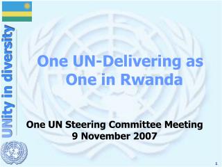 One UN Steering Committee Meeting 9 November 2007