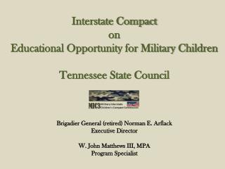 Interstate Compact on Educational Opportunity for Military Children Tennessee State Council