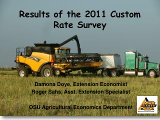 Results of the 2011 Custom Rate Survey