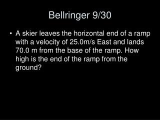 Bellringer 9/30