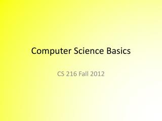 Computer Science Basics