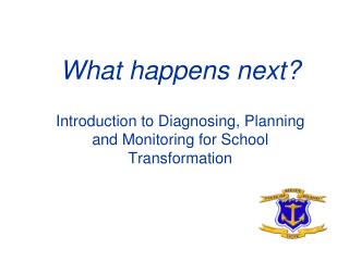 What happens next? Introduction to Diagnosing, Planning and Monitoring for School Transformation