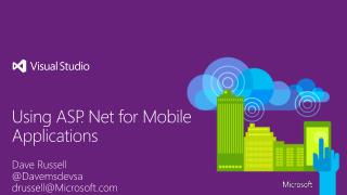 Using ASP. Net for Mobile Applications