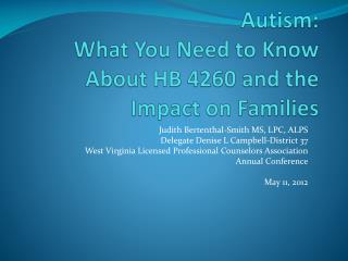 Autism: What You Need to Know About HB 4260 and the Impact on Families