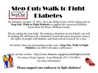 Step Out: Walk to Fight Diabetes