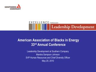 American Association of Blacks in Energy 33 rd Annual Conference