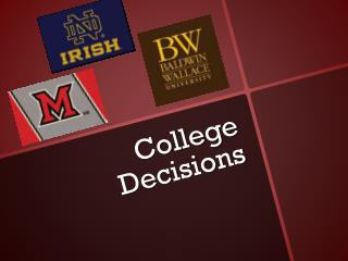 College Decisions