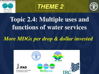 Topic 2.4: Multiple uses and functions of water services