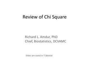 Review of Chi Square