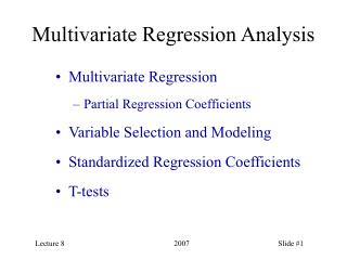 Multivariate Regression Analysis