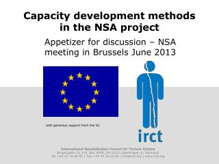 Capacity development methods in the NSA project
