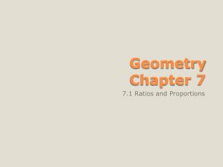Geometry Chapter 7