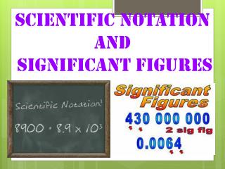 Scientific Notation And Significant Figures