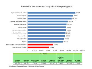 State-Wide Mathematics Occupations – Beginning Year