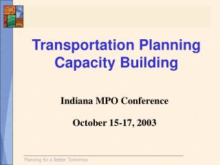 Transportation Planning Capacity Building