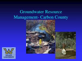 Groundwater Resource Management- Carbon County
