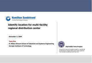 Identify location for multi-facility regional distribution center