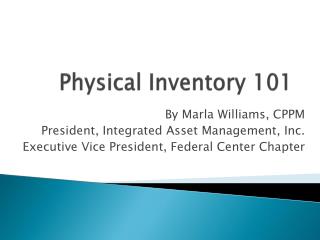 Physical Inventory 101