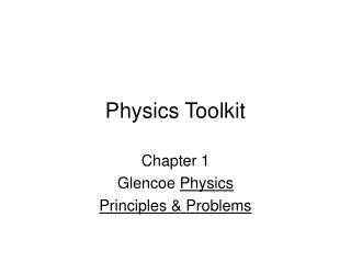 Physics Toolkit