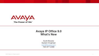 Avaya IP Office 9.0 What’s New