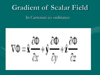 Gradient of Scalar Field