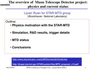 The overview of Muon Telescope Detector project: physics and current status