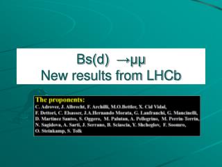 Bs(d) →µµ New results from LHCb