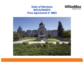 State of Montana WSCA/NASPO Price Agreement # 9803