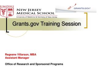 Regeane Villarson, MBA Assistant Manager Office of Research and Sponsored Programs