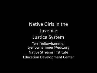 Native Girls in the Juvenile Justice System