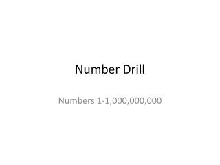 Number Drill