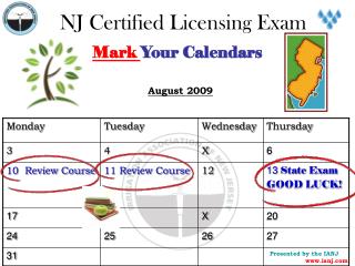 NJ Certified Licensing Exam
